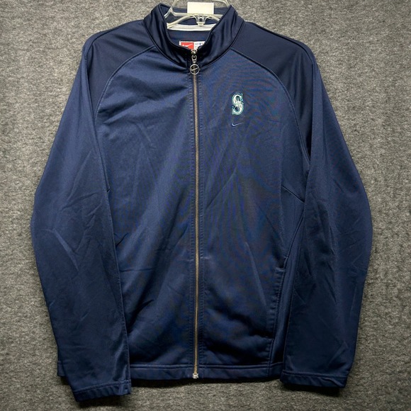 Nike Other - Nike Seattle‎ Mariners Team Baseball Full Zip Jacket Mens XL Navy Blue